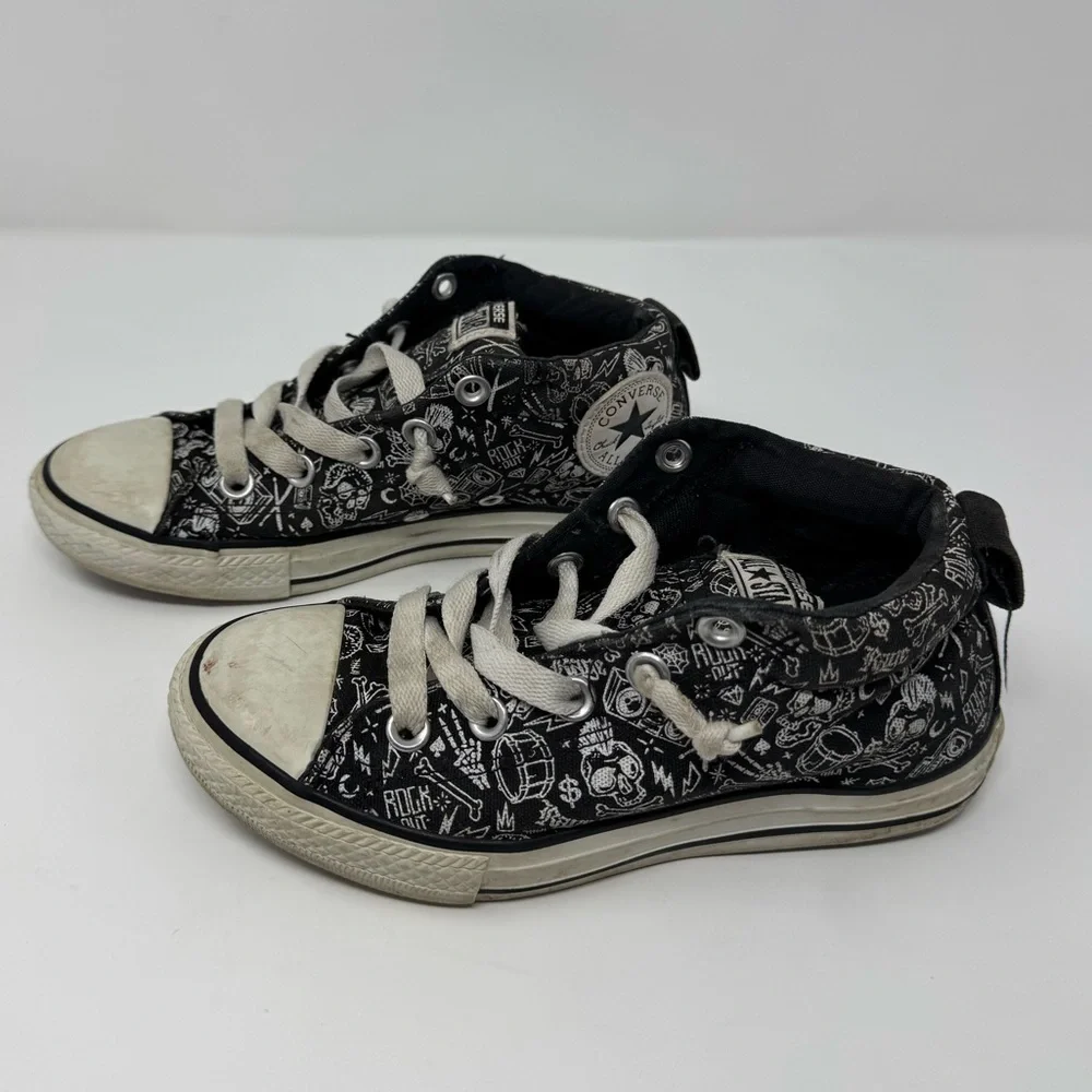 Converse Rock’n’Roll‎ Drum Sneakers, juniors 2, punk, skater, music, band, skull